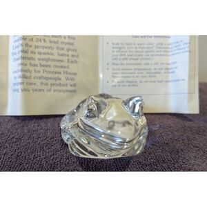 Princess House 24%‎ Lead Crystal FROG Figurine #810 Paperweight Made in Germany